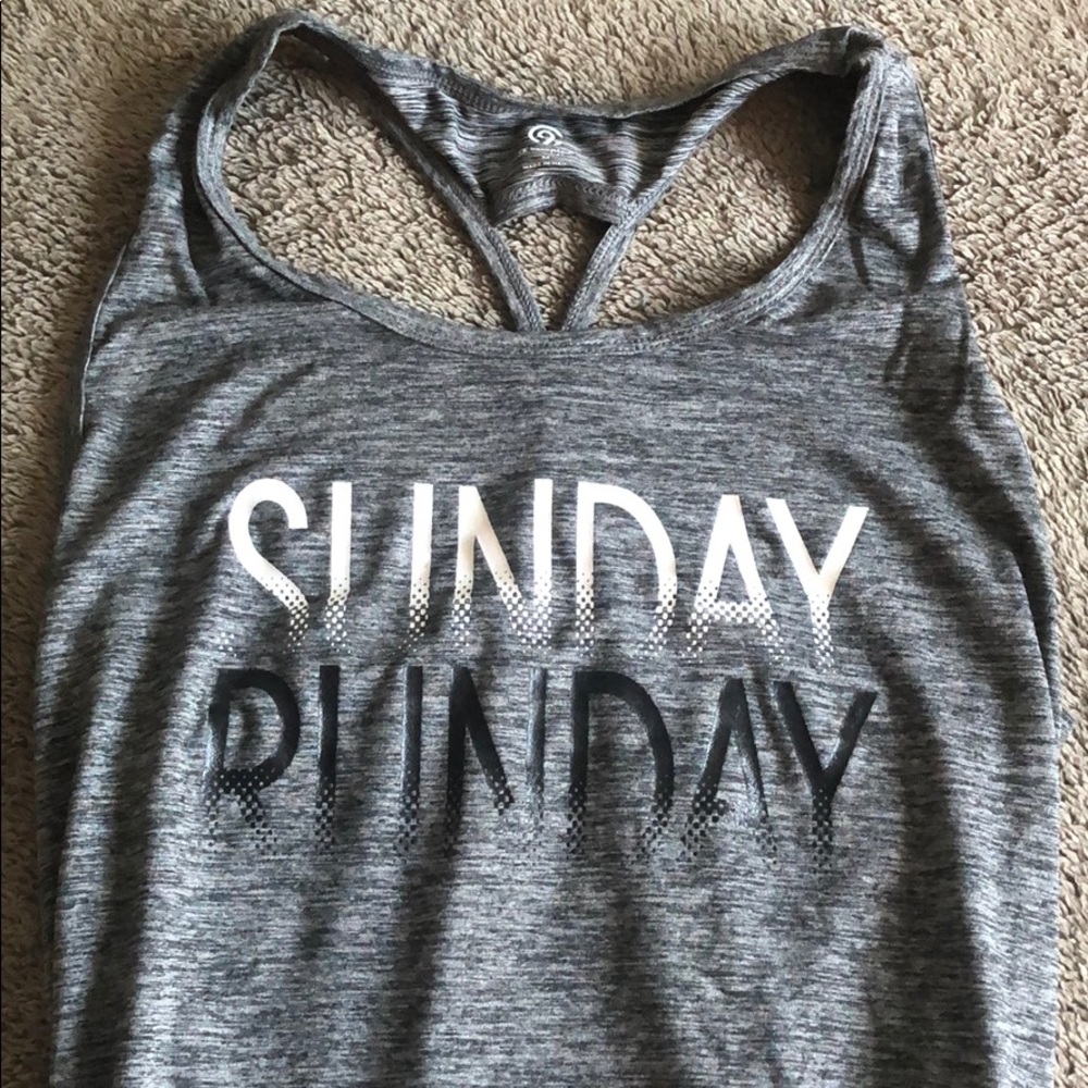 “Sunday Runday” athletic tank